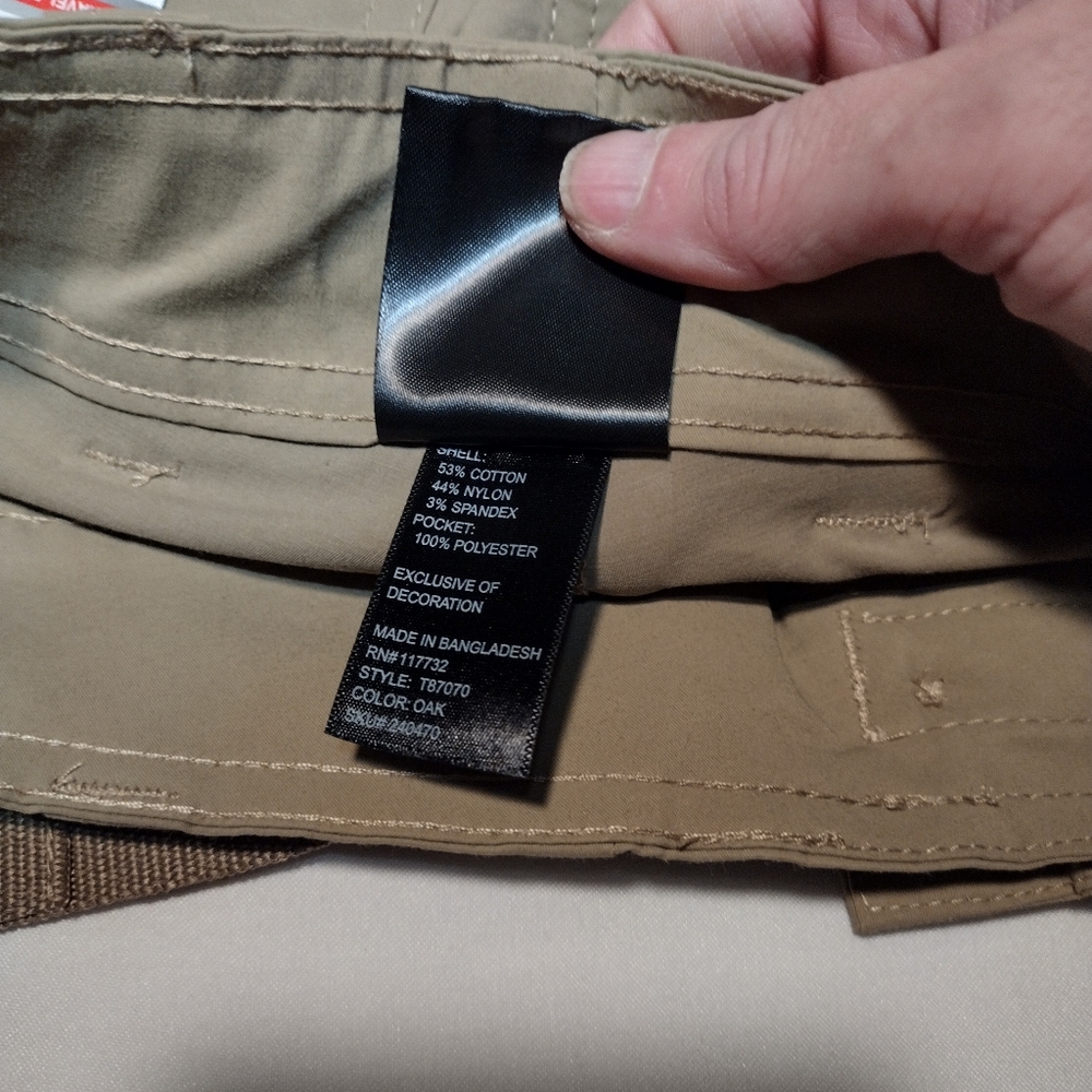 ZeroXposur Oak/Tan Ryder Belted Travel UPF50 Adjustable Waistband Shorts - Picture 3 of 14